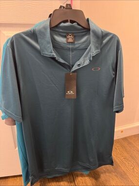 Oakley Men's Teal/Blue Performance Polo